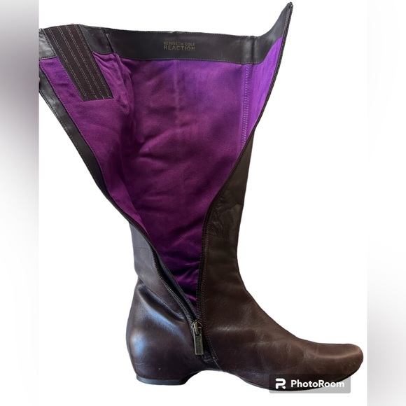 Kenneth Cole Bob Bard Brown Leather Boots Size 7M - Picture 4 of 9